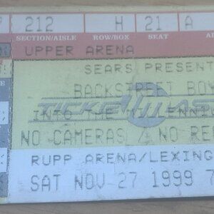 Backstreet Boys Sat. Nov. 27 1999 Lexington Ky Ticket Stub Used